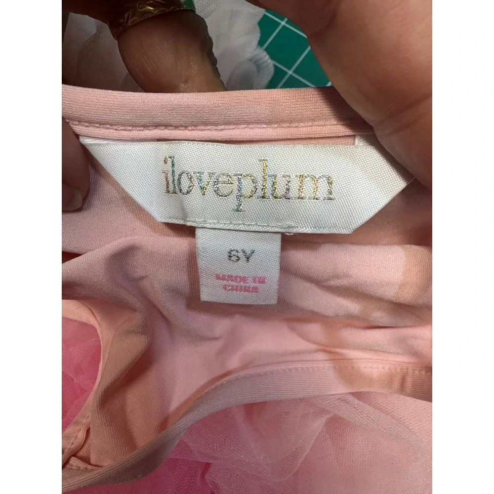 Loveplum Girls Pink Ombre Tulle Tutu Dress Sleeveless Ballet Party Size 6Y